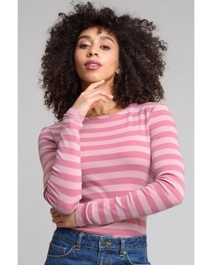 Kite Portesham Jersey T-Shirt Heather Stripe - Pink