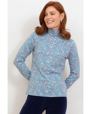Kite Crawford Roll Neck Jersey Top - Blue