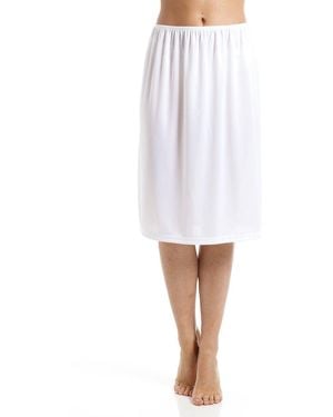CAMILLE Classic 24" Cling Resistant Under Skirt Half Slip - White
