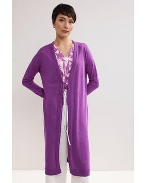 Phase Eight Tasha Linen Cardigan - Purple