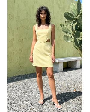 WOVCOR Square Neck Tailored Mini Dress - Green