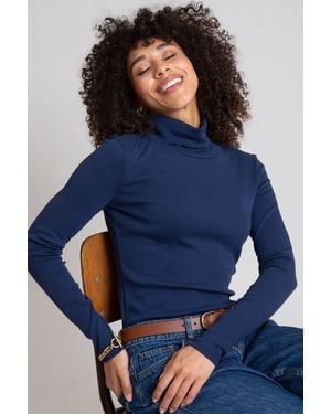 Kite Portesham Roll Neck Jersey Top - Blue