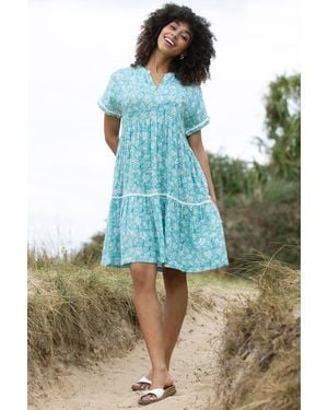 Kite Chilfrome Muslin Dress Ocean Bloom - Blue