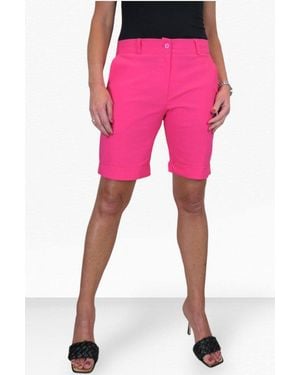 Paulo Due Stretch Cuffed Bermuda Shorts - Pink