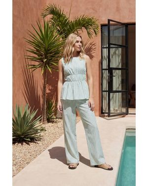Dorothy Perkins Elasticated Waist Wide Leg Printed Trouser - Multicolour