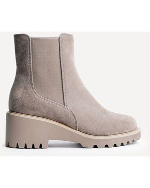 Linzi Attend Faux Suede Wedged Ankle Boot - Grey
