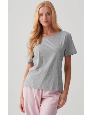 British Boxers "Heather" Cotton Scoop Neck T-Shirt - Grey