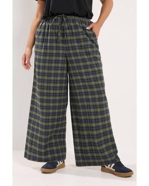 Yours Wide Leg Woven Trousers - Black