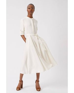 James Lakeland Roll Sleeve Midi Dress - White