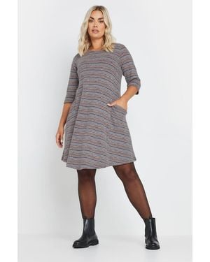 Yours Soft Touch Pocket Dress - Grey