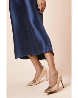 Dorothy Perkins Wide Fit Dash Pointed High Stiletto Heel Court Shoes - Blue