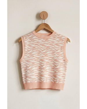Enorsia Ribbed Vest Top - Natural