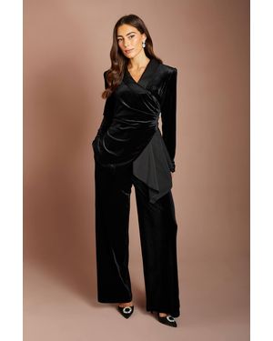 Coast Trouser W/ Satin Waistband - Blue