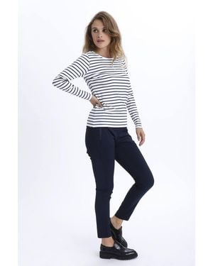 Kaffe Liddy Long Sleeve T-Shirt - Blue