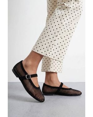 Dorothy Perkins Faith: Shelly Netted Faux Leather Ballet Flats - White