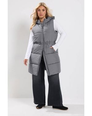 Yours Padded Gilet Jacket - Grey