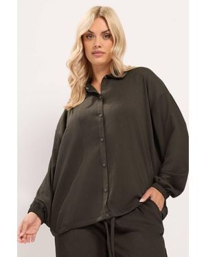 Yours Collared Textured Jacket - Black