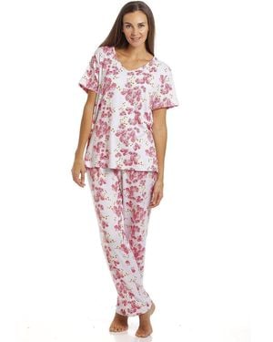 CAMILLE Spandex Full Length Pyjama Set - Red