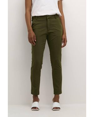 Kaffe Lea Chino 7/8 Trousers - Green