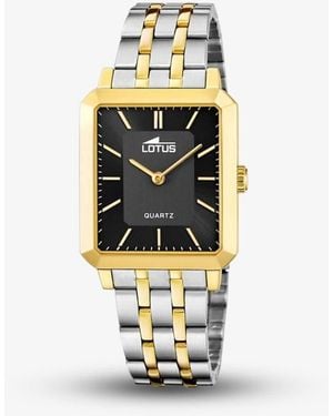 Lotus Tone Dial Square Watch L18981/4 - Metallic