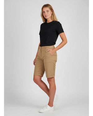 Paulo Due Stretch Cuffed Bermuda Shorts - Black