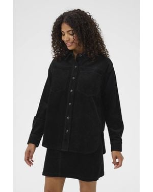 Kaffe 100% Cotton Kakerstin Long Sleeve Shirt - Black