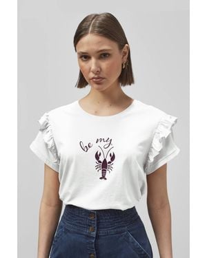Enorsia Lobster Hd Print T-Shirt - White