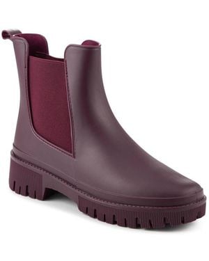 Pavers Elastic Fit Wellington Boots - Purple
