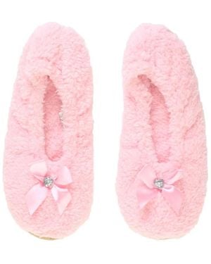 AJVANI Grip Sole Footsie Sock Slippers - Pink
