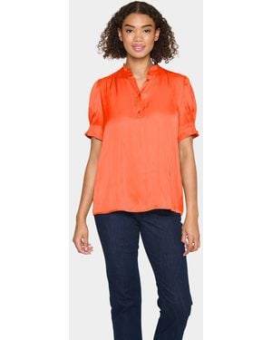 Saint Tropez Veeni Half Sleeve Regular Fit Shirt - Orange