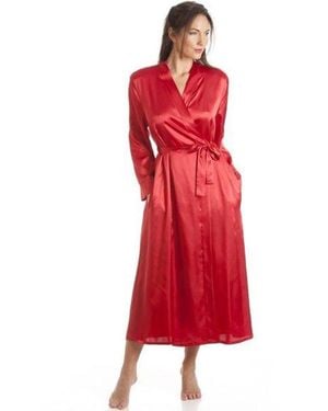 CAMILLE Luxury Long Satin Wrap - Red