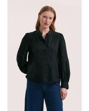 Finery London Paulie Cotton Shirt - Black