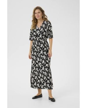 Kaffe Kaivanna V-Neck Maxi Dress - White