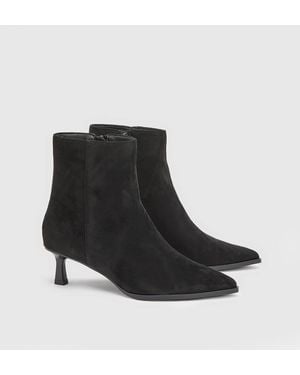 Dorothy Perkins Faith: Harvie Faux Suede Low Stiletto Heel Ankle Boots - Black