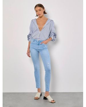 Apricot Sienna High Waist Skinny Jeans - Blue