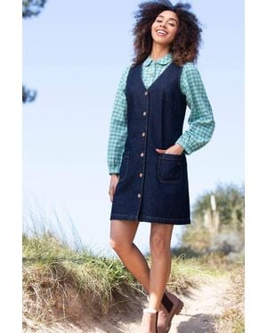 Kite Purewell Denim Pinafore Dress - Blue