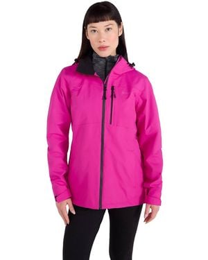 Mountain Warehouse 'Rainforest' Breathable Mesh Lined Lightweight Waterproof Hood Jacket - Pink