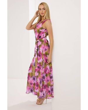 Star by Julien MacDonald Floral Tassel Detail Maxi Dress - Pink