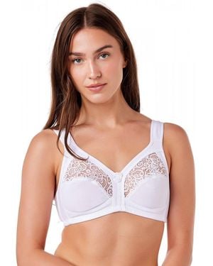 CAMILLE Soft Lace Cup Bra - White