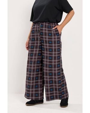 Yours Wide Leg Trousers - Black