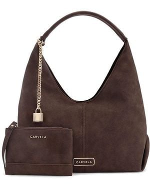 Carvela Kurt Geiger 'Cassia Mini Hobo' Suedette Bag - Brown