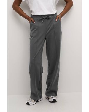 Kaffe Kajenny Tie Waist Straight Trousers - Grey