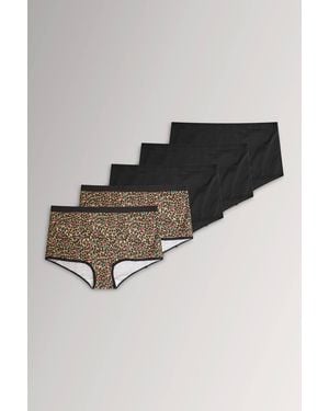 Yours Animal High Waisted Shorts - Natural