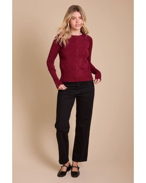 Dorothy Perkins Super Soft Button Through Stud Detail Cuff Cardigan - Pink