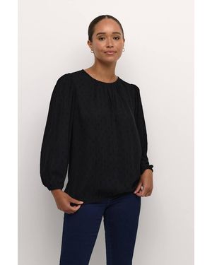Kaffe Wilma Long Sleeve Blouse - Black