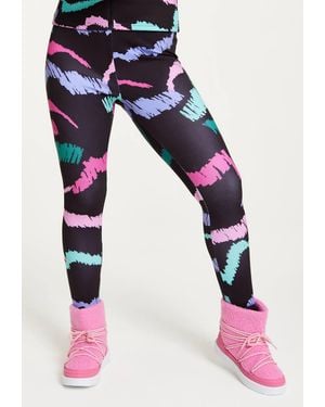 Liquorish Ski Base Layer Tights - Pink