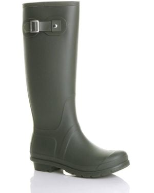 AJVANI Low Heel Wellington Boots Wellies - Green