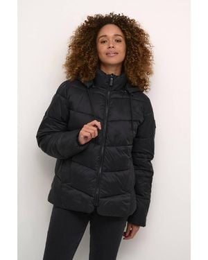 Kaffe Kasusanne Hooded Puffer Jacket - Black