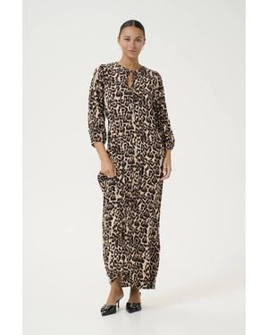 Kaffe Kapedra Long Sleeve Maxi Dress - Natural