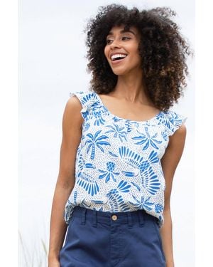 Kite Ulwell Sleeveless Slub Jersey Top Toucan Do It - Blue